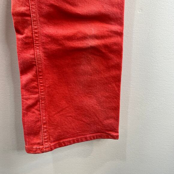 ARKET Womens Orange Cotton Stretch High Rise Straight Leg Denim jeans Size EU29 - Picture 3 of 9